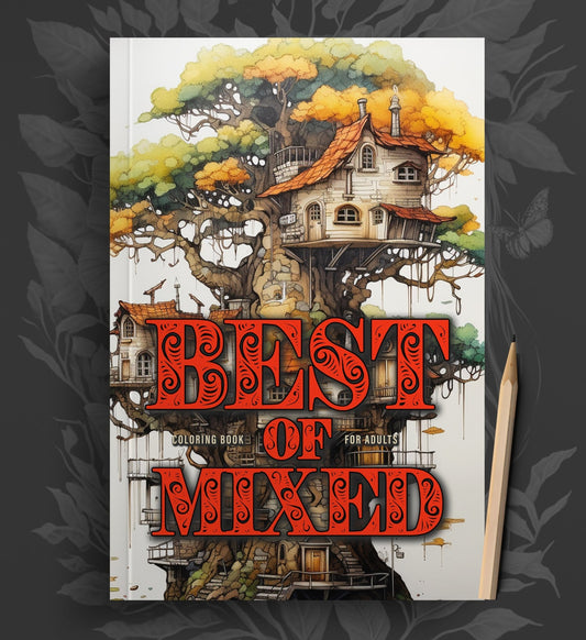 Best of Mix Malbuch Graustufen (Buchdruck) - Monsoon Publishing