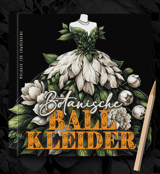 botanische ballkleider mode malbuch monsoon publishing