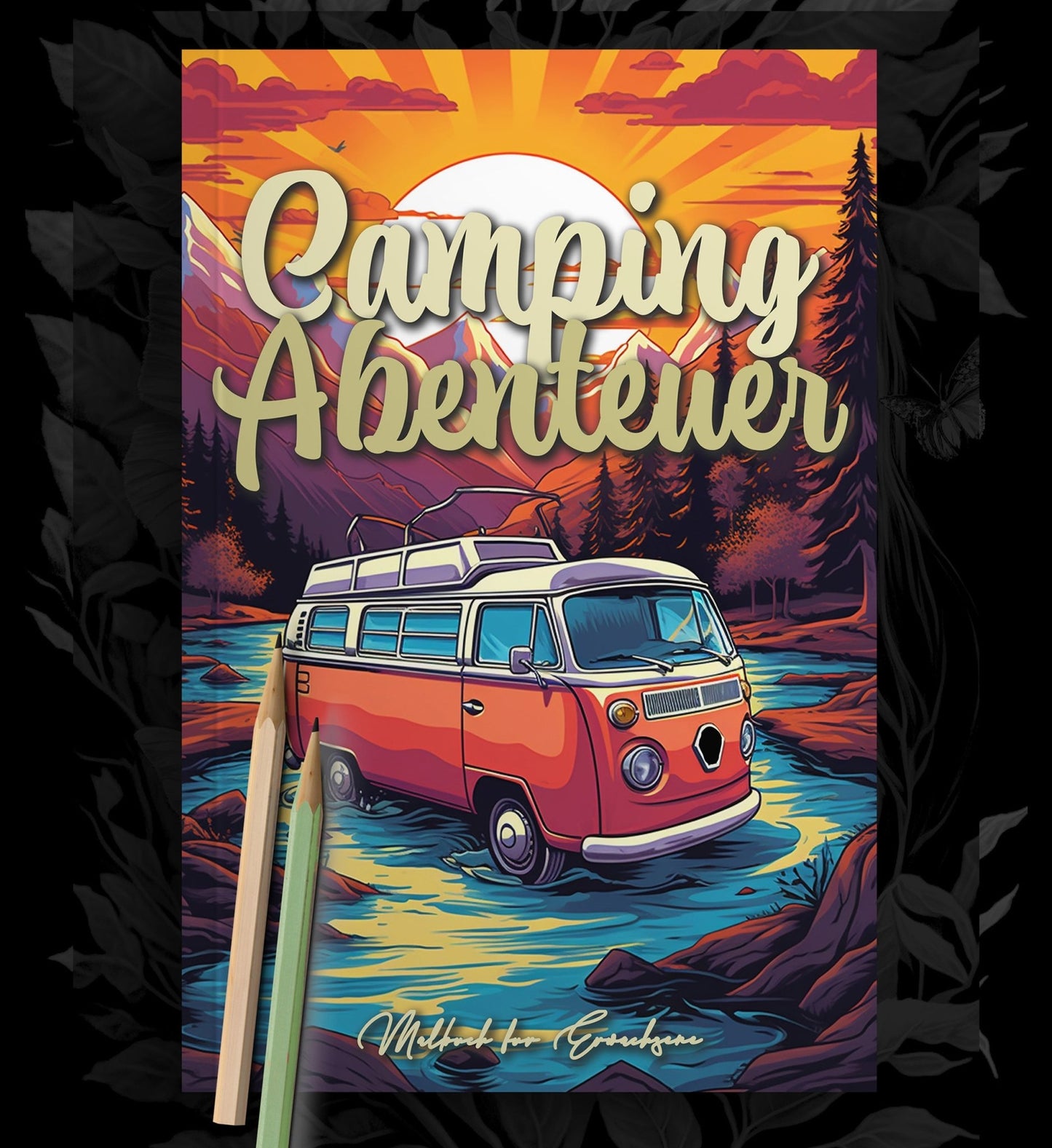 Camping Abenteuer Malbuch Graustufen (Buchdruck) - Monsoon Publishing