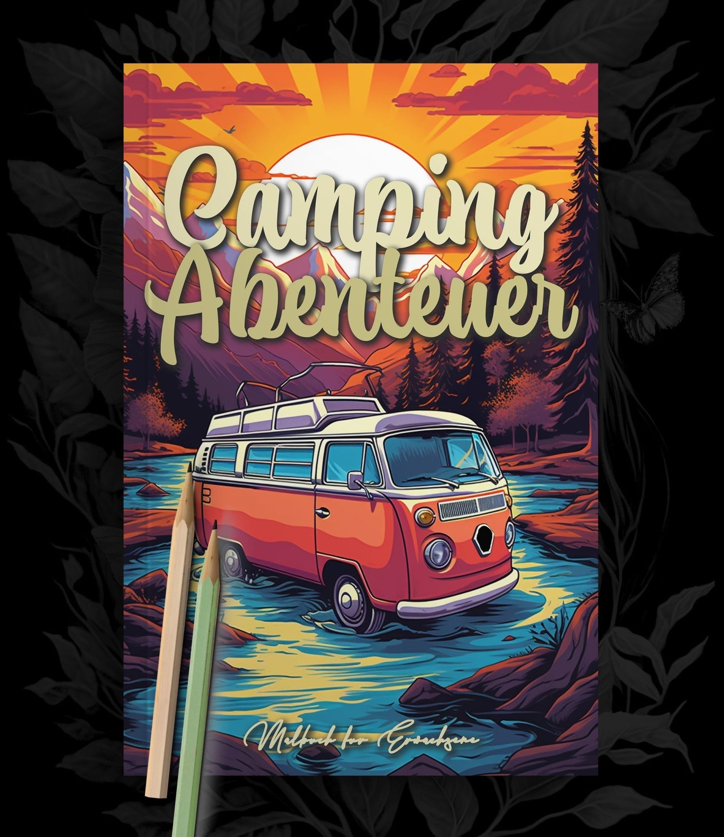 Camping Abenteuer Malbuch Graustufen (Digital) - Monsoon Publishing