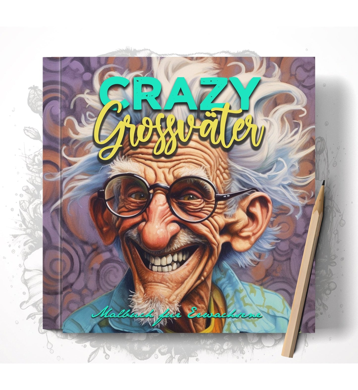 Crazy Grossväter Malbuch Graustufen (Buchdruck) - Monsoon Publishing