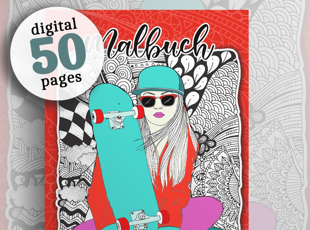 Doodle Girls Malbuch für Mädchen 2 (Digital) - Monsoon Publishing