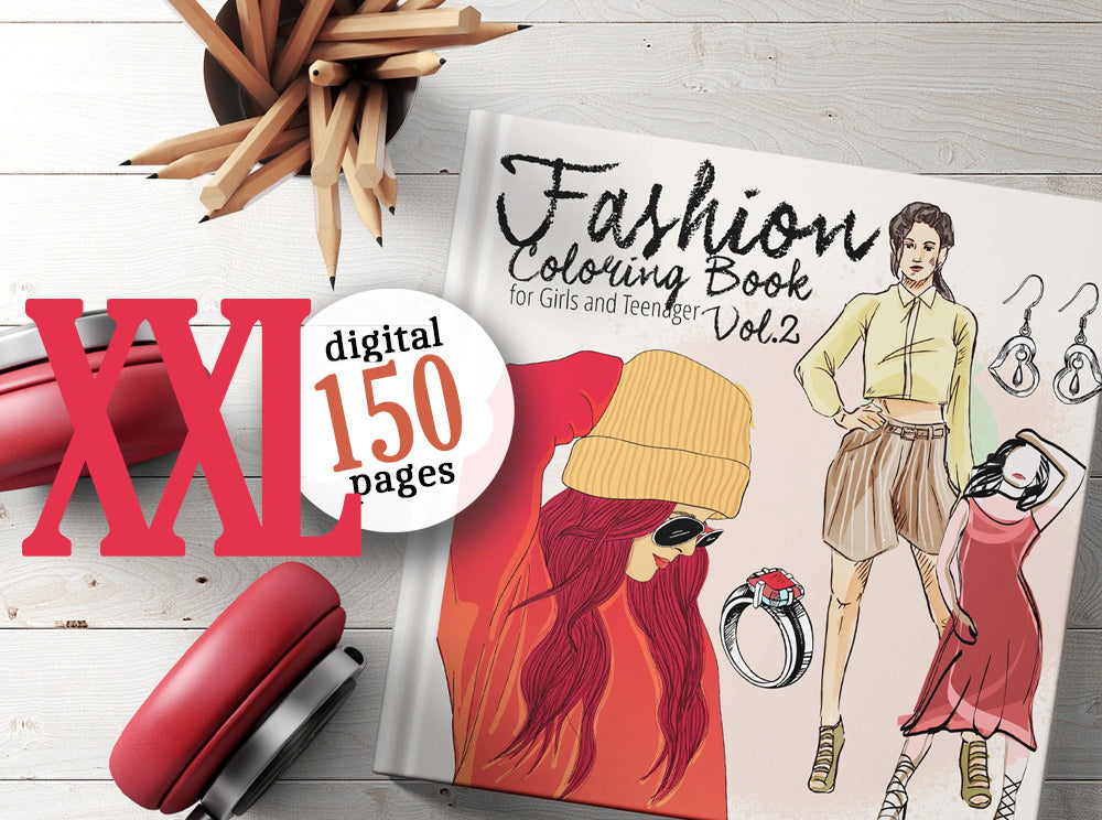 Mode Malbuch für Mädchen 2 (Digital)