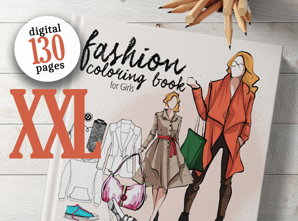Mode Malbuch für Mädchen (Digital)