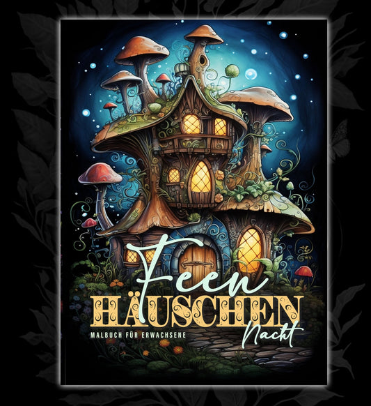 Feen Häuschen in der Nacht Malbuch (Buchdruck) - Monsoon Publishing