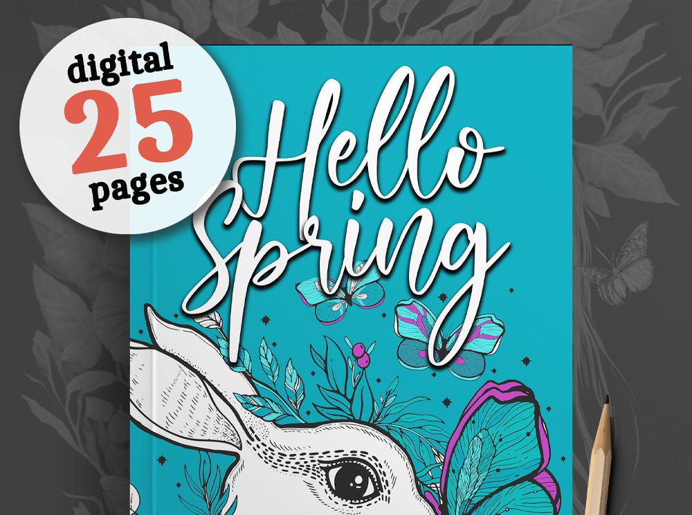 Hallo Frühling Malbuch für Erwachsene (Digital) - Monsoon Publishing