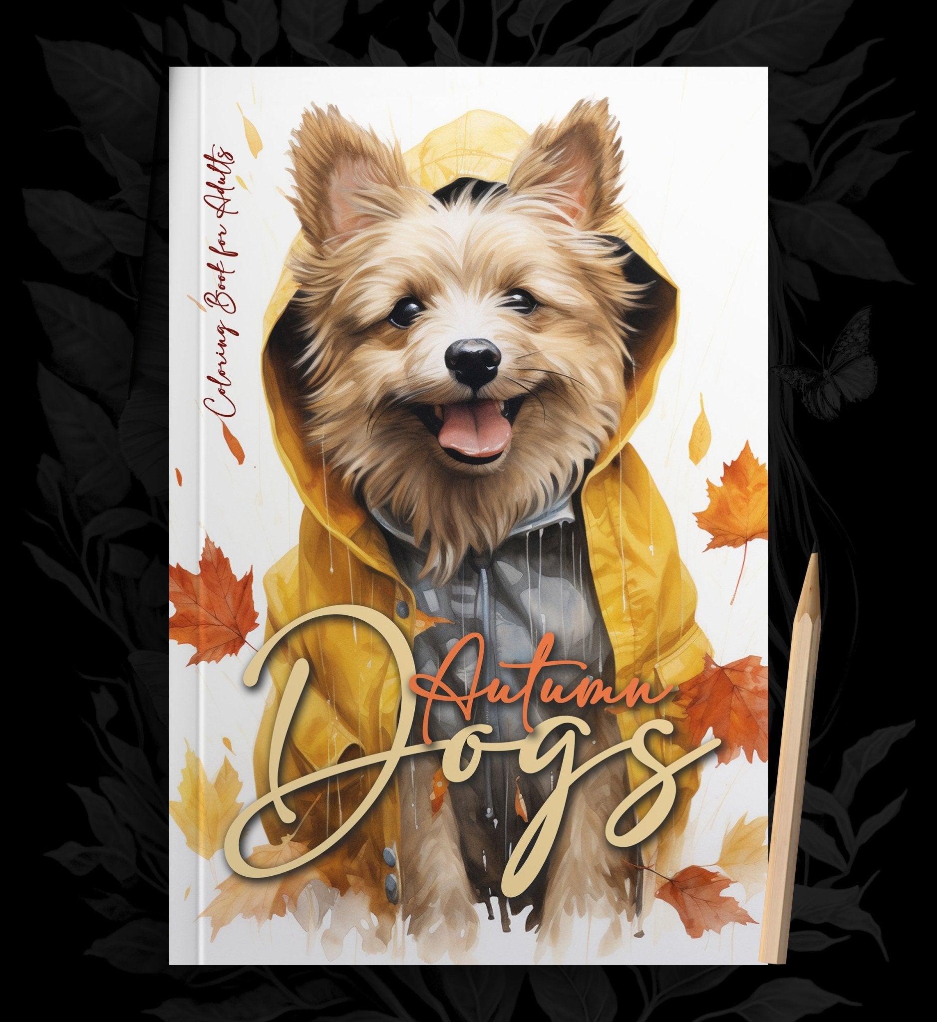 Herbst Hunde Malbuch Graustufen (Buchdruck) - Monsoon Publishing