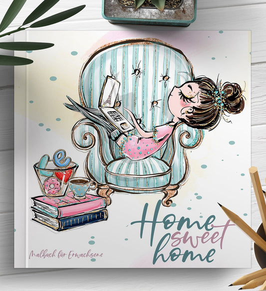 Home Sweet Home Malbuch für Erwachsene (Buchdruck) - Monsoon Publishing