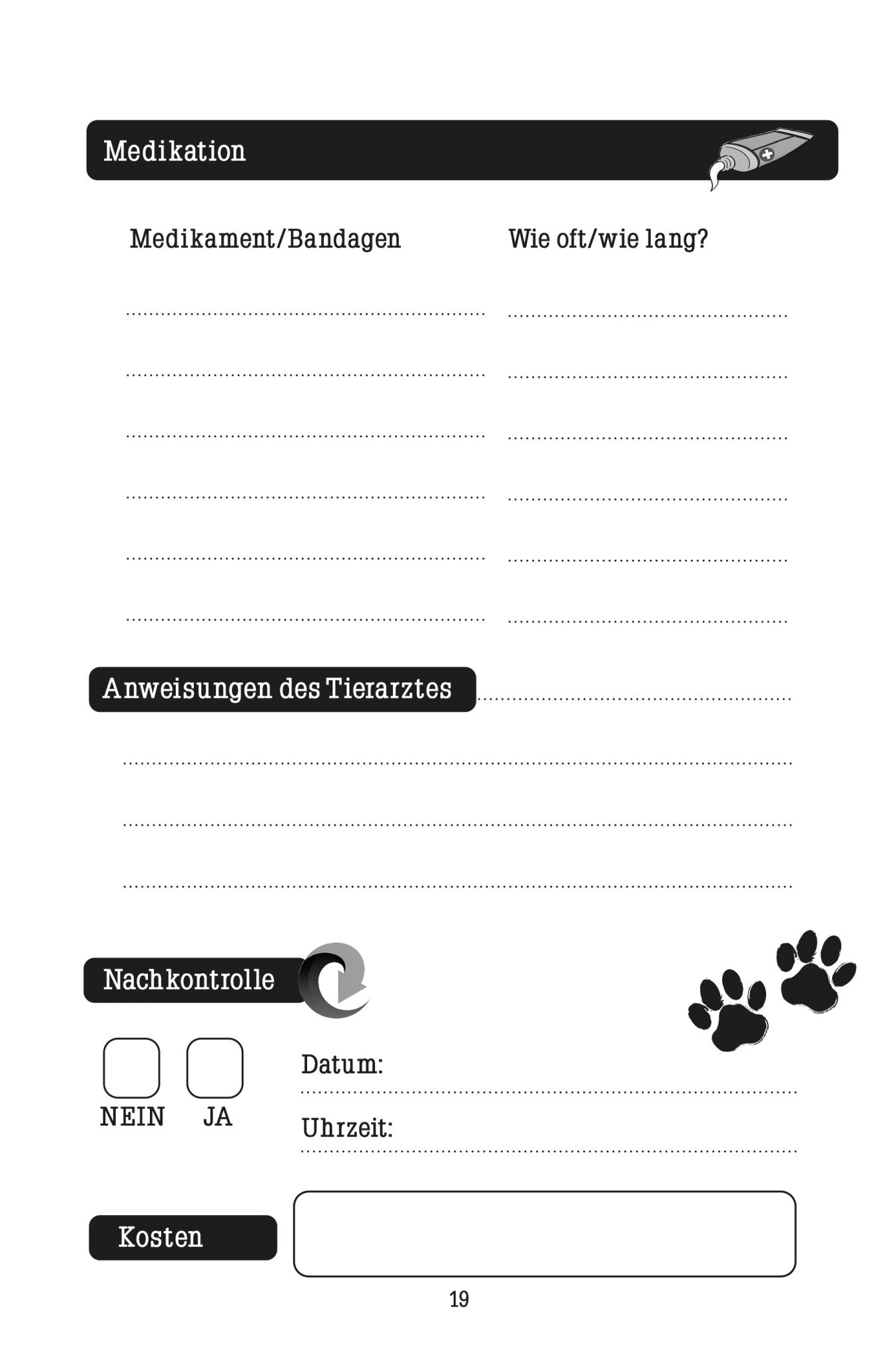 Hunde Gesundheits Logbuch (Buchdruck) - Monsoon Publishing