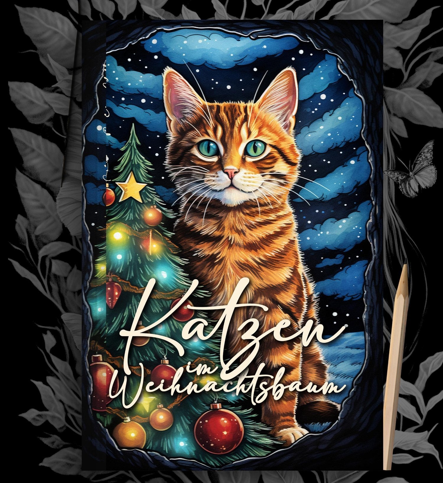 weihnachtsbaum malbuch katzen malblock weihnachten monsoon publishing