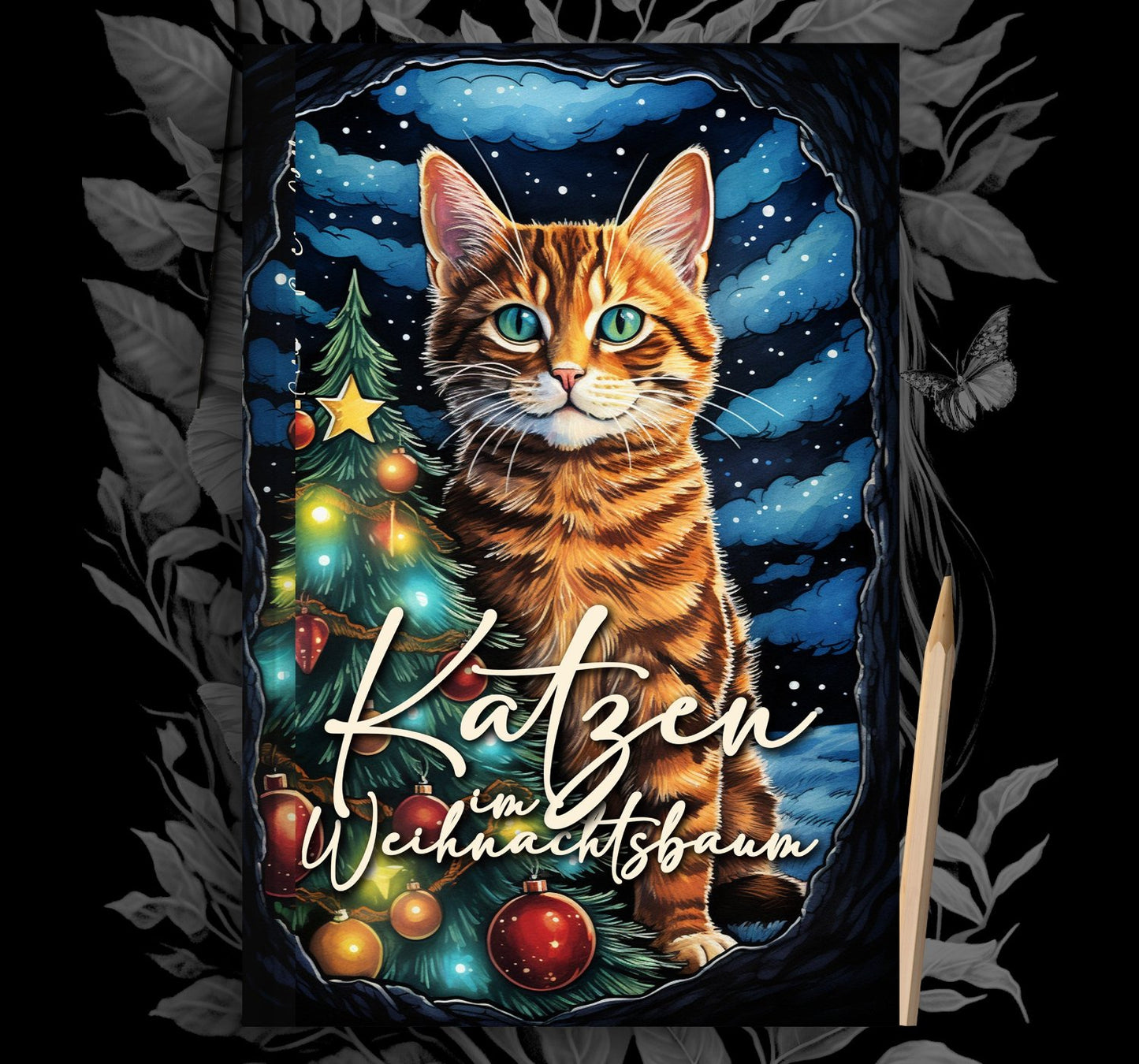 weihnachtsbaum malbuch katzen malblock weihnachten monsoon publishing