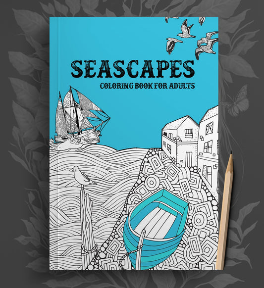 Küsten Meer Malbuch für Erwachsene (Buchdruck) - Monsoon Publishing