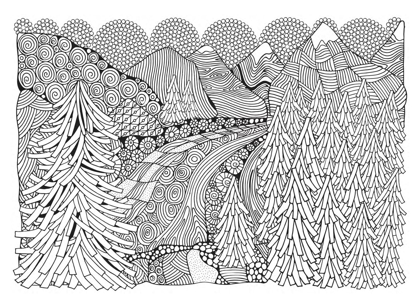 Landschaften Malbuch für Erwachsene (Buchdruck) - Monsoon Publishing