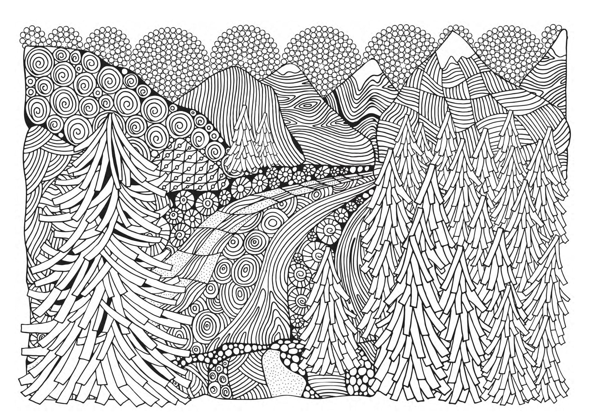 Landschaften Malbuch für Erwachsene (Buchdruck) - Monsoon Publishing