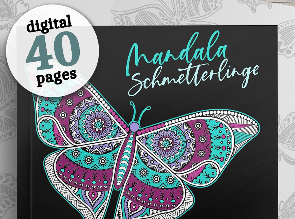 Mandala Schmetterlinge Malbuch (Digital) - Monsoon Publishing