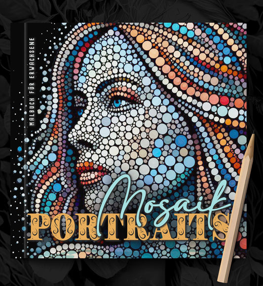 dot painting mosaik malbuch portraits monsoon publishing