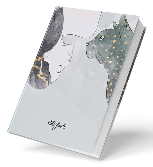 Notizbuch Kunst Katze Punktraster A5 (Buchdruck) - Monsoon Publishing