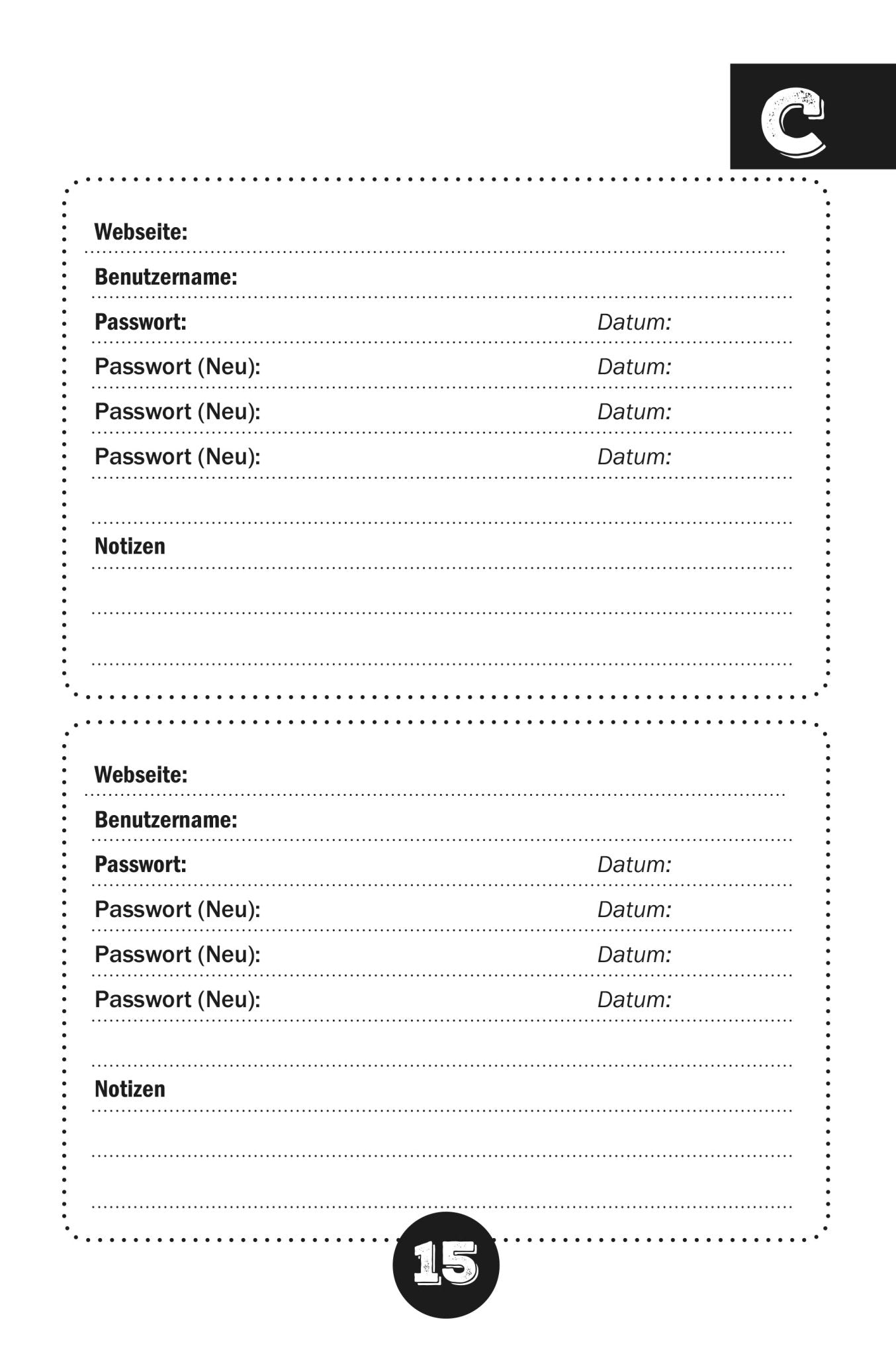 Passwort Organizer - Ich kam, sah & vergaß (Buchdruck) - Monsoon Publishing