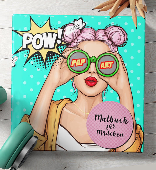 Pop Art Malbuch für Mädchen (Buchdruck) - Monsoon Publishing