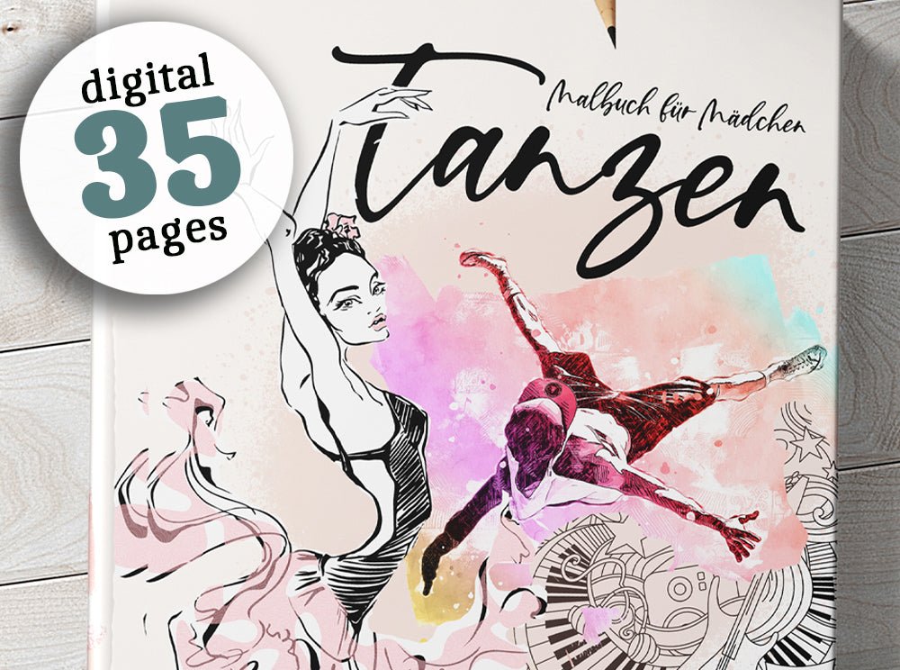 Tanzen Malbuch für Mädchen (Digital) - Monsoon Publishing