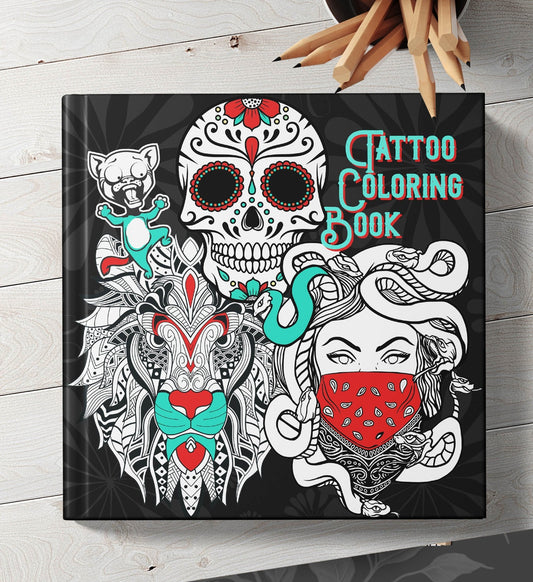 Tattoo Malbuch für Erwachsene (Buchdruck) - Monsoon Publishing