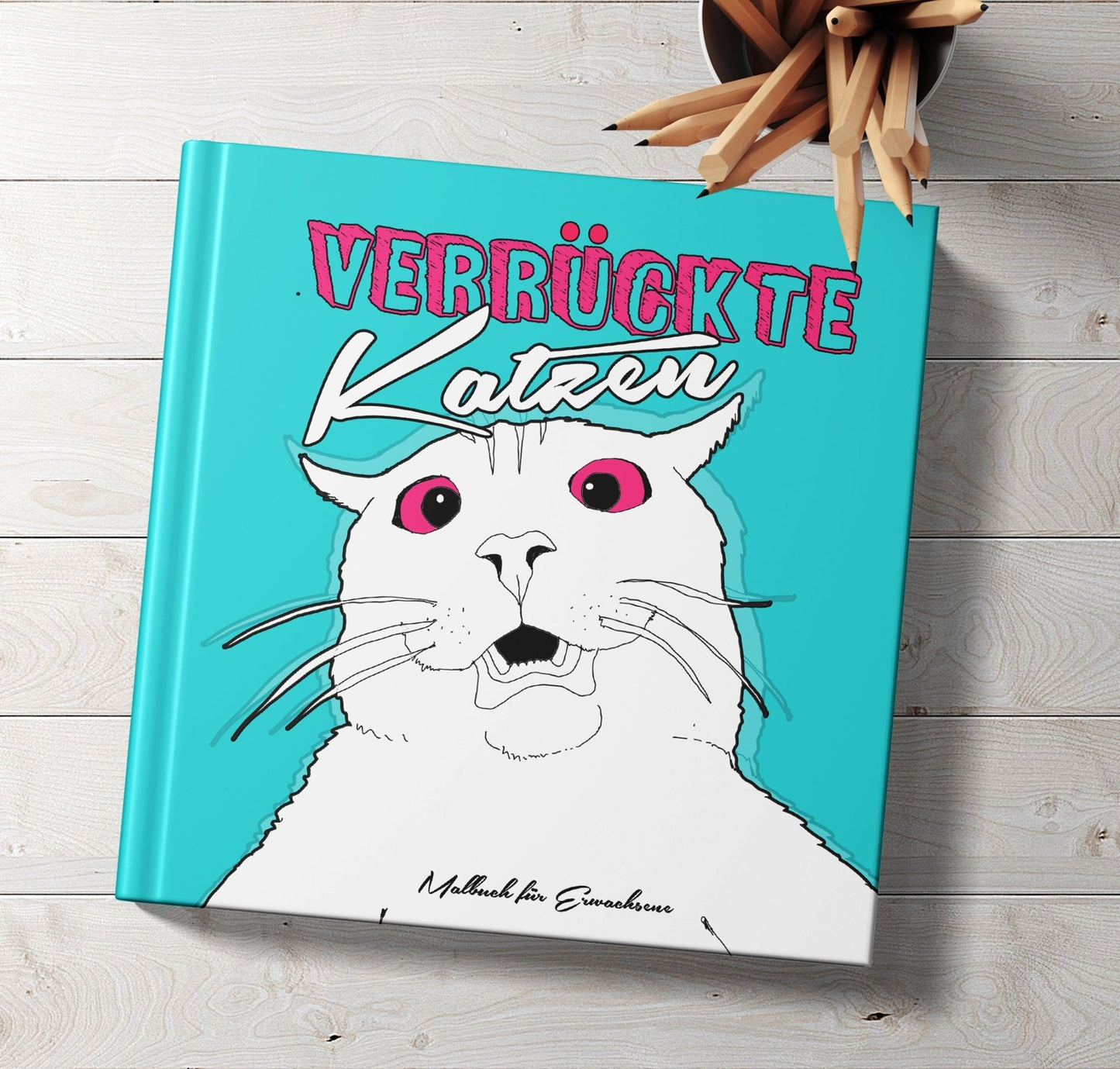 Verrückte Katzen Malbuch für Erwachsene (Digital) - Monsoon Publishing