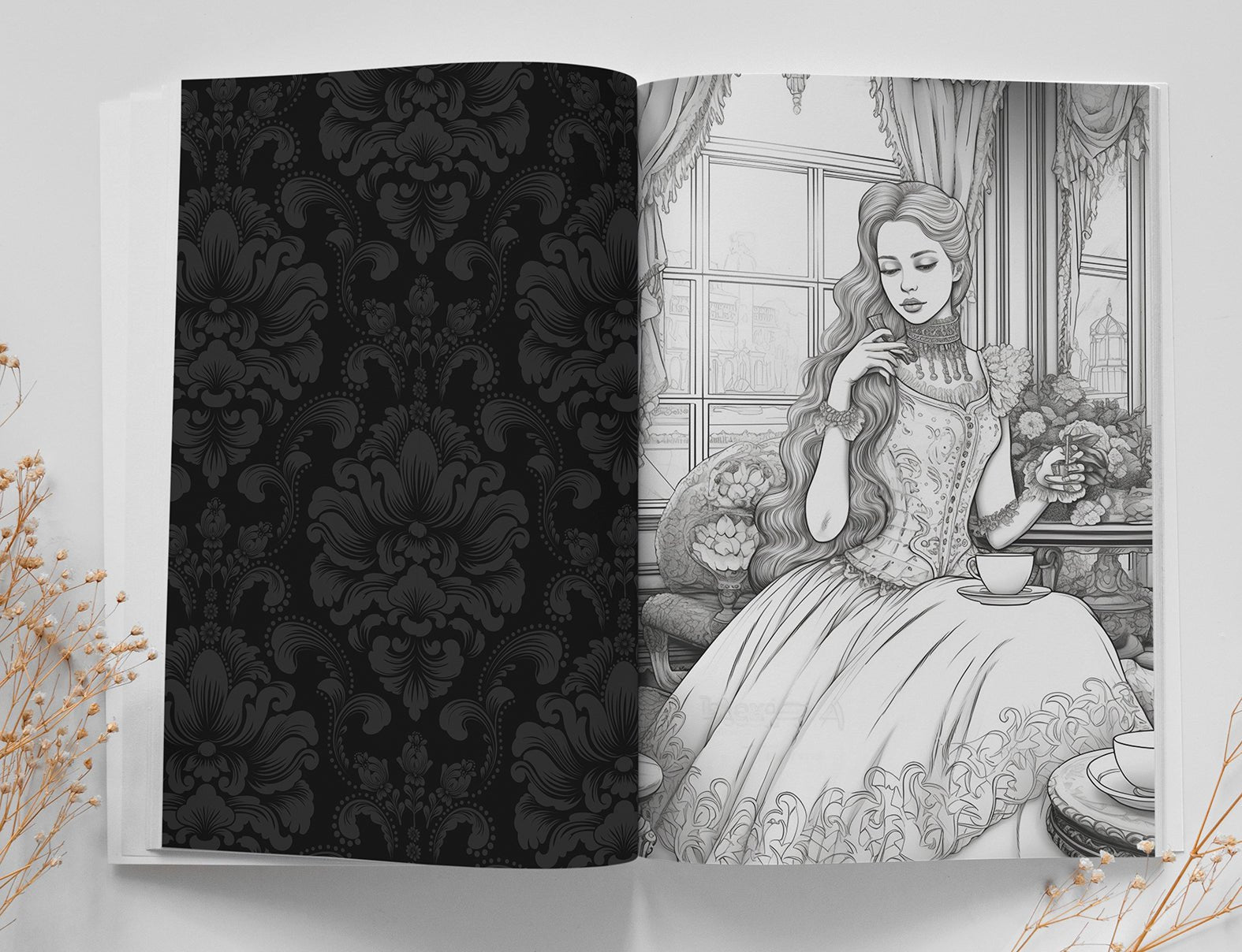 Viktorianisches Graustufen Malbuch (Digital) - Monsoon Publishing
