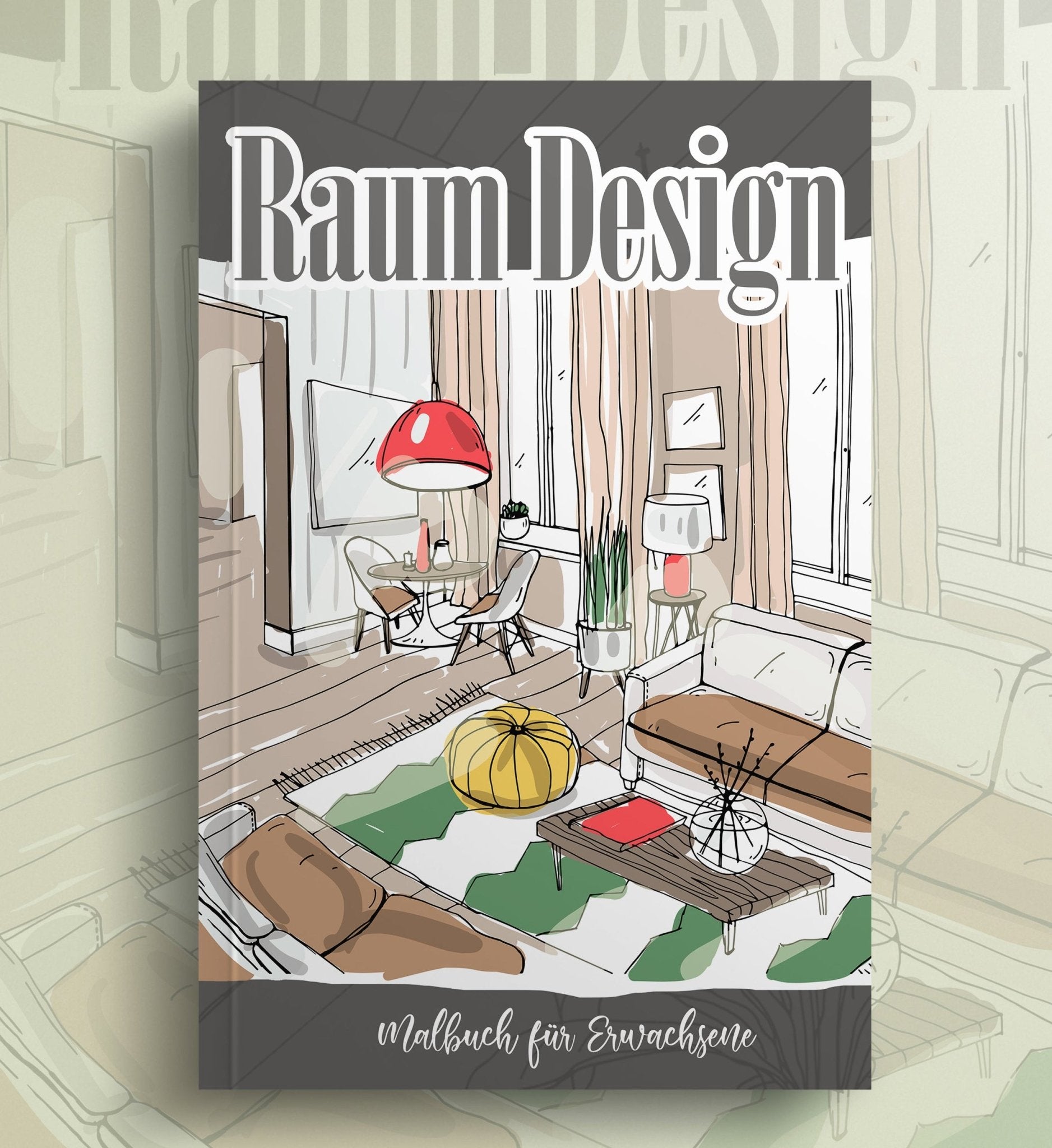 Wohndesign Malbuch für Erwachsene (Buchdruck) - Monsoon Publishing
