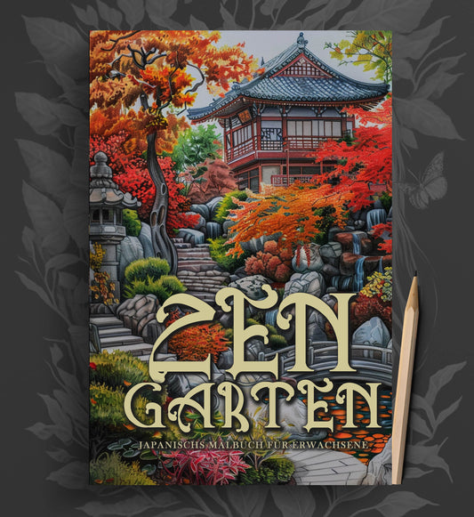 zen garten malbuch japan monsoon publishing